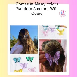 BAESD Set of 2 Assorted Butterfly Claw Clips image 4