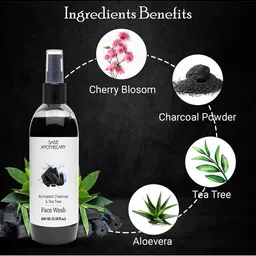 SAGE APOTHECARY Black Activated Charcoal Face Wash 100 Ml image 3