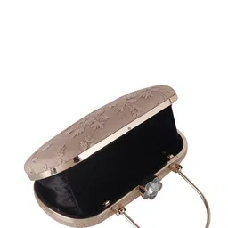 Swisni Floral Embroidered Wrist Loop Click Clutch image 5