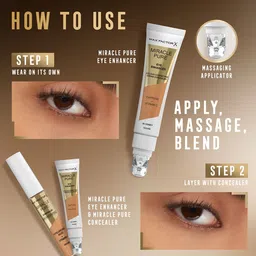 Max Factor Miracle Pure Eye Enhancer Colour Correcting Cream Concealer 10 ml - Buff 02 image 4