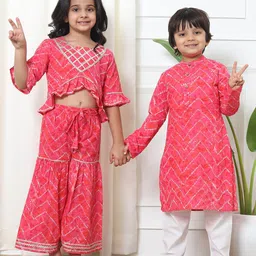 Readiprint Fashions Chevron Band Collar Pure Cotton Kurta Set-44