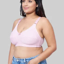 PLUMBURY Plus Size Full Coverage All Day Comfort Cotton Minimiser Bra image 2