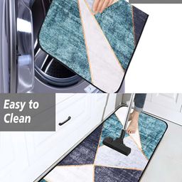 Kuber Industries Green & Grey 2 Pieces Soft & Absorbent Non-Woven Floor Mat image 5