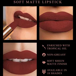 Manish Malhotra Beauty By MyGlamm Soft Matte Lipstick - Violet Dream image 2