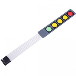 shokitech DC 12V 4×1 Key Matrix Membrane Switch Keypad 107x20x0.8mm image 1