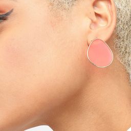 SOHI Pink & Gold-Plated Teardrop Shaped Drop Earrings image 5