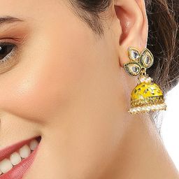 OOMPH Kundan-Studded Dome-Shaped Jhumkas-7