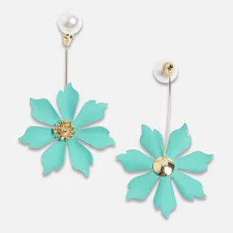 SOHI Set Of 2 Gold-Plated Contemporary Drop Earrings image 2
