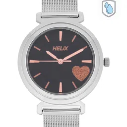 Helix Women Black & Silver-Toned Analogue Watch TW045HL05-image-72