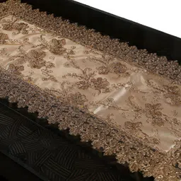 MONKDECOR Tissue Zari Embroidered Table Runner-36