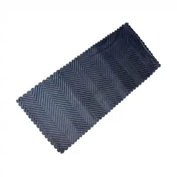 TANLOOMS Grey Textured Velvet Rectangular Table Runner image 3