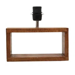 Homesake Blue & Brown Walnut Rectangle Wood Table Lamp With Bird Shade LED Bulb image 5
