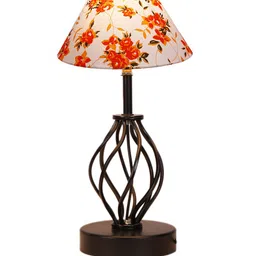 Devansh White & Red Printed Table Lamp image 4