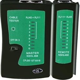 fdealz [ 1 Piece ] RJ45 and RJ11 Network Cable Tester, Test double-twisted cables 1, 2, 3, 4, 5, 6, 7, 8 and Ground, LAN Ethernet RJ45 Testing Tool Tester image 1