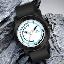 IIK COLLECTION Men White Round Dial Adjustable Flexible Silicon Strap Watch-16