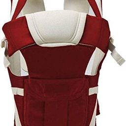Ineffable Baby Carrier Bag Kangaroo Design Sling 4 in 1 Ergonomic Style With Adjustable Shoulder Strap & Hip support Basket for Front Back Use for Mother Child Infant toddlers Travel - 0-2 year Maroon image 1