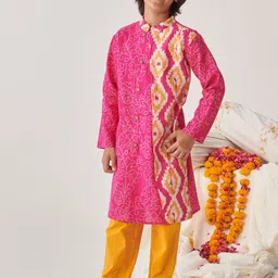 pspeaches Boys Printed Regular Kurta with Pyjamas image 5