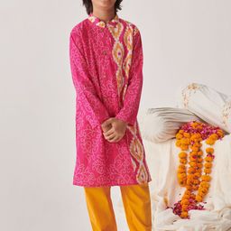 pspeaches Boys Printed Regular Kurta with Pyjamas image 5
