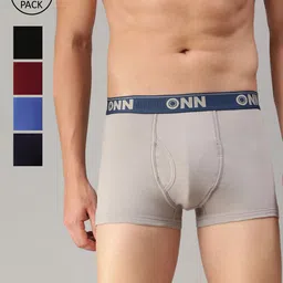ONN Men Pack Of 5 Assorted Solid Trunks ONN_254_AST_5PC-picture-7