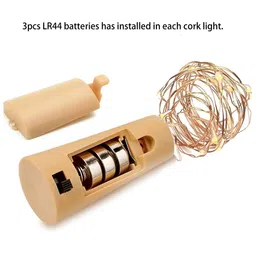 SPARK WORLD 10-Pcs Beige Rice-Shaped Cork String Lights image 5