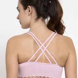 MAKCLAN Pack Of 2 Non-Wired Removable padding Full Coverage Work Out Bra All Day Comfort image 2