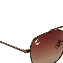 Clark N Palmer Unisex Square Sunglasses with Polarised and UV Protected Lens CNP-SBN-873 image 4