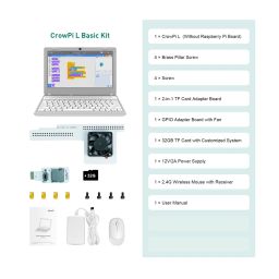 CrowPi L - Real Raspberry Pi Laptop for Learning Programming and Hardware, Programming Learning Laptop, Single Board Computer, Python and Graphical Coding Learning, Electronics STEM For Starter - RS7205CrowPi L - Real Raspberry Pi Laptop for Learning Programming and Hardware, Programming Learning Laptop, Single Board Computer, Python and Graphical Coding Learning, Electronics STEM For Starter - RS7205 image 1