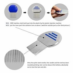 Geeta Enterprises Terminator Lice Comb| Stainless Steel Lice Comb for Women, Men & Kids| Nit Comb for Head Lice Treatment, Removes Nits| Scalp Louse And Eggs Remover(ONE LICE COMB, Random Color) image 5