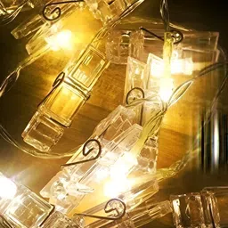 SPARK WORLD Yellow Photo Clip Bulb String Lights image 3
