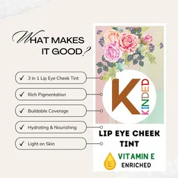 KINDED Set of 2 Lip Eye Cheek Tint with Vitamin E - Barbie Pink 01 & Rust Crust 05 image 5