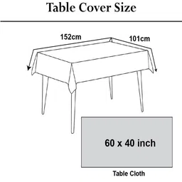 Kuber Industries Cream & Red Printed Cotton 4-Seater Rectangular Table Cover image 3
