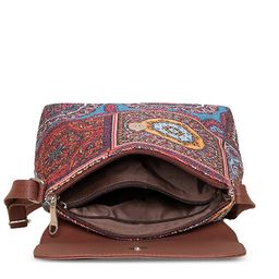 ZOUK Ethnic Motifs Printed Structured Sling Bag image 3