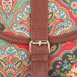 THE CLOWNFISH Ethnic Motifs Printed Structured Sling Bag image 5