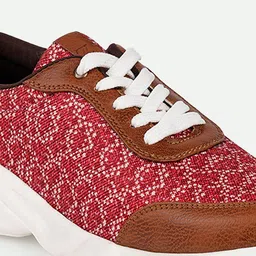 ZOUK Women Printed Textile Memory Foam Insole Sneakers image 2