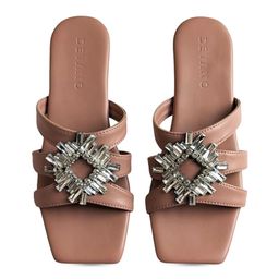 Devano Embellished Open Toe Flats image 5