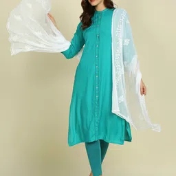 Dupatta Bazaar Embroidered Chiffon Dupatta image 5