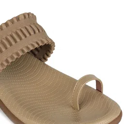 Shezone Textured Open One Toe Flats image 4