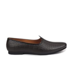FAUSTO Men Textured Round Toe Memory Foam Lightweight Mojaris image 5