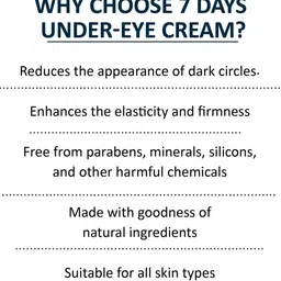 7 DAYS Set of 4 Under Eye Cream with Vitamin E & Cucumber Extract - 30 ml each image 3