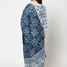 KALINI  Floral Printed Kurta With Trouser & Dupatta image 5