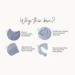 Nykd Plus Size Seamless Full Support M-Frame Cotton Full Coverage Bra - NYB101 image 4