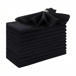 FOVEROS Navy Blue 12 Pieces 45.72 cm x 45.72 cm Cotton Dinner Table Napkins-image-33