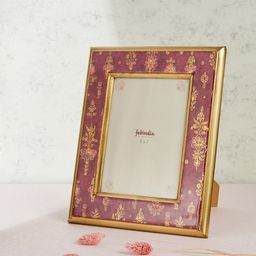 Fabindia Red Printed Wooden Table Photo Frame-image-6