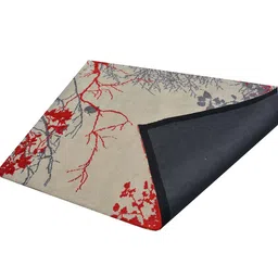 PRESTO Red & Grey Floral Rectangular Carpets image 3