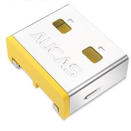 AUCAS USB Port Blocker - Pack of 10 with 1 Key, Yellow image 1