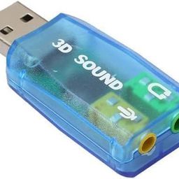 rees52 External 5.1 USB Stereo Sound Card USB 2.0 to 3D Audio Sound Card Adapter Virtual 5.1 Channel for Windows and Mac, PC, Notebook with 3.5mm Headphone and Microphone image 1