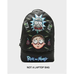Bewakoof Unisex Black 8-Bit Rick & Morty Printed Small Backpack-picture-31