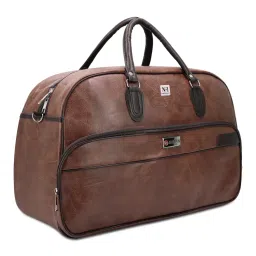 NFI Essentials Large Leather 20 Inch Duffle Brown Bag for Travel Men and Women Brown-picture-48