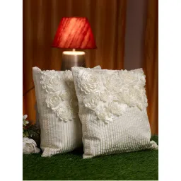 HOSTA HOMES Polyester Embellished Floral Cushion Covers Pack Of 2-picture-22
