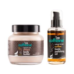 MCaffeine Pre & Post Shower Moisturization Routine - Coffee Body Massage Oil & Choco Body Butter-picture-25